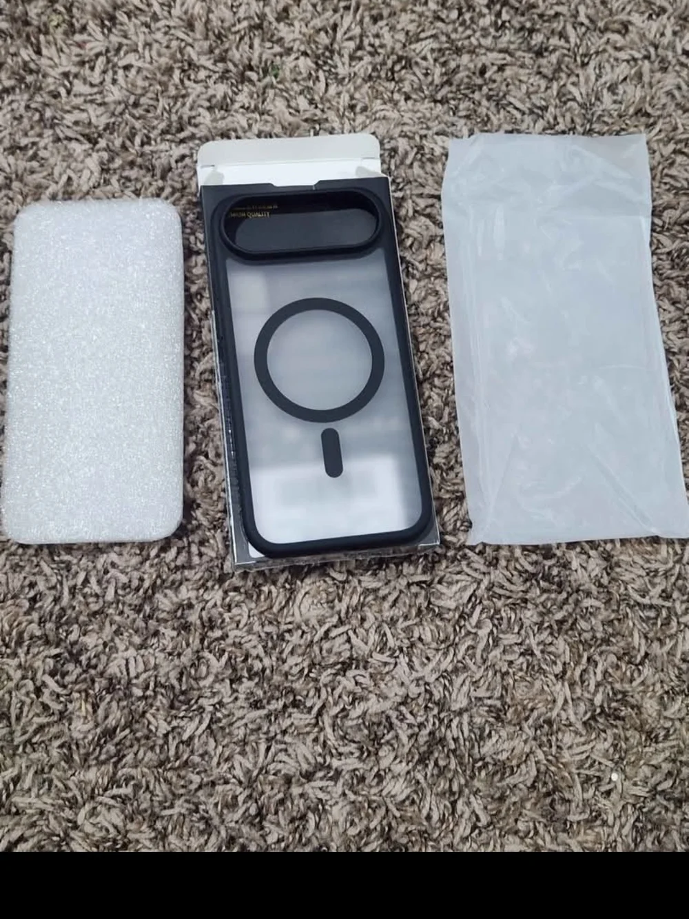I Phone 17 Air Black Magnetic Ring Clear Phone Case